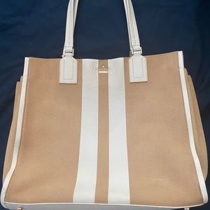 Kate Spade Tan and White Shoulder Bag